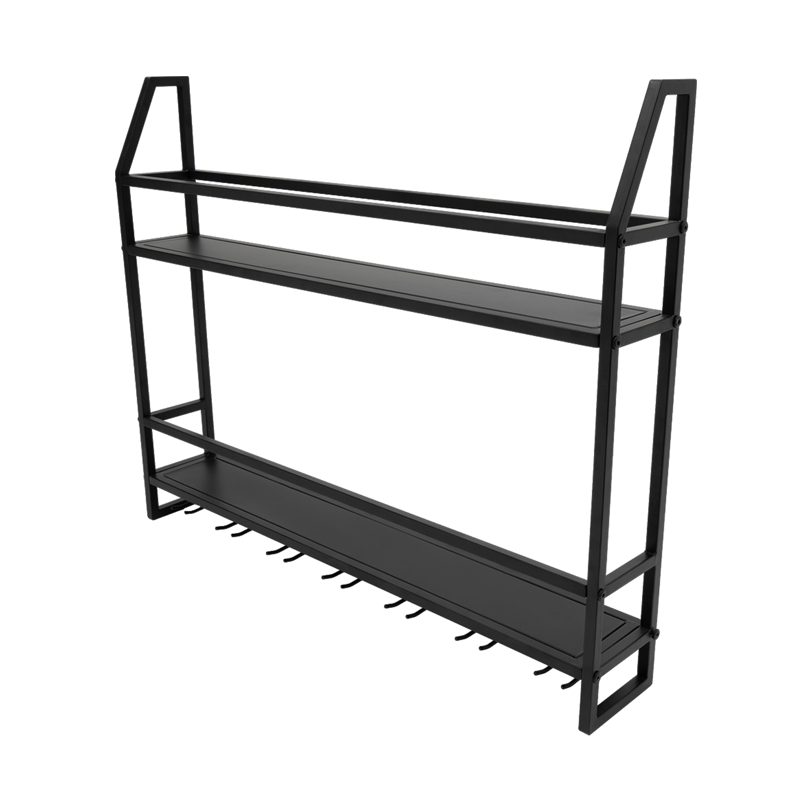 Home Bar Stand - Double-layer Wine Rack Wall-Mounted Glass Holder