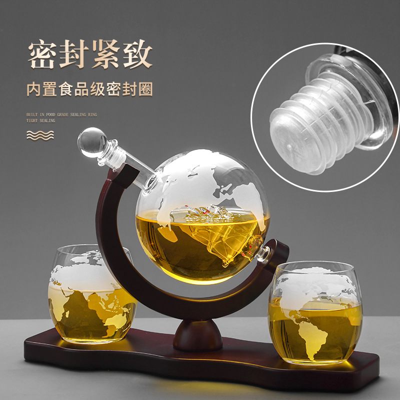 Decanter Globe Set - 2025 Newest 3PC Glass Globe Decanter