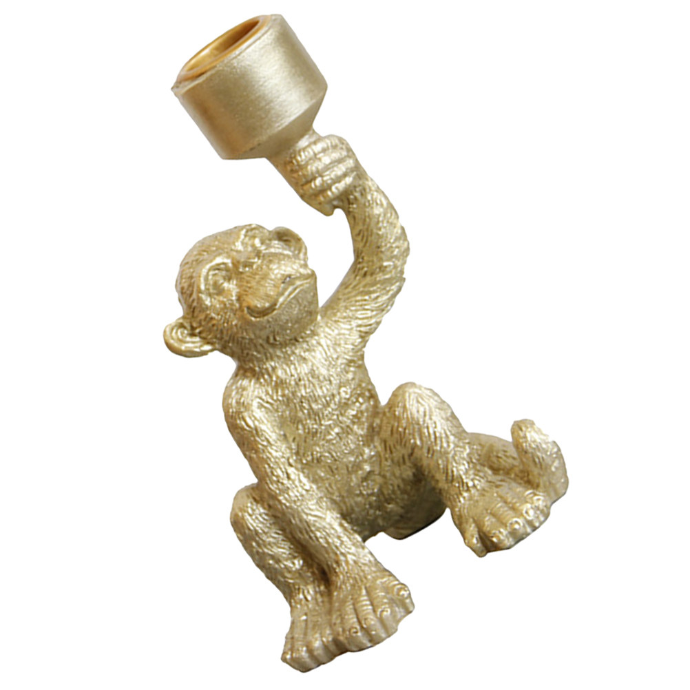 Home Bar Stand - Resin Monkey Pillar Holder Desktop Decorative