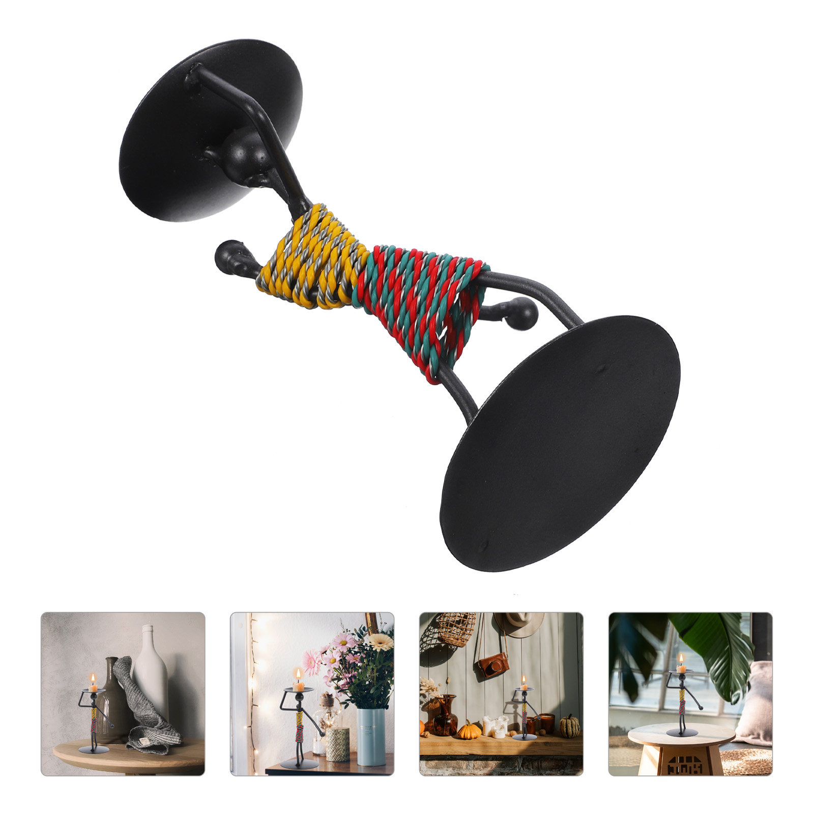 Home Bar Stand - African Style Holder Abstract Tea Light