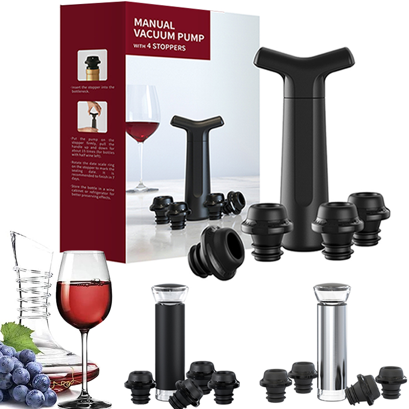 Vacuum Wine Stoppers Vacuum Pu - Wine Preservation Pump reseña y precio