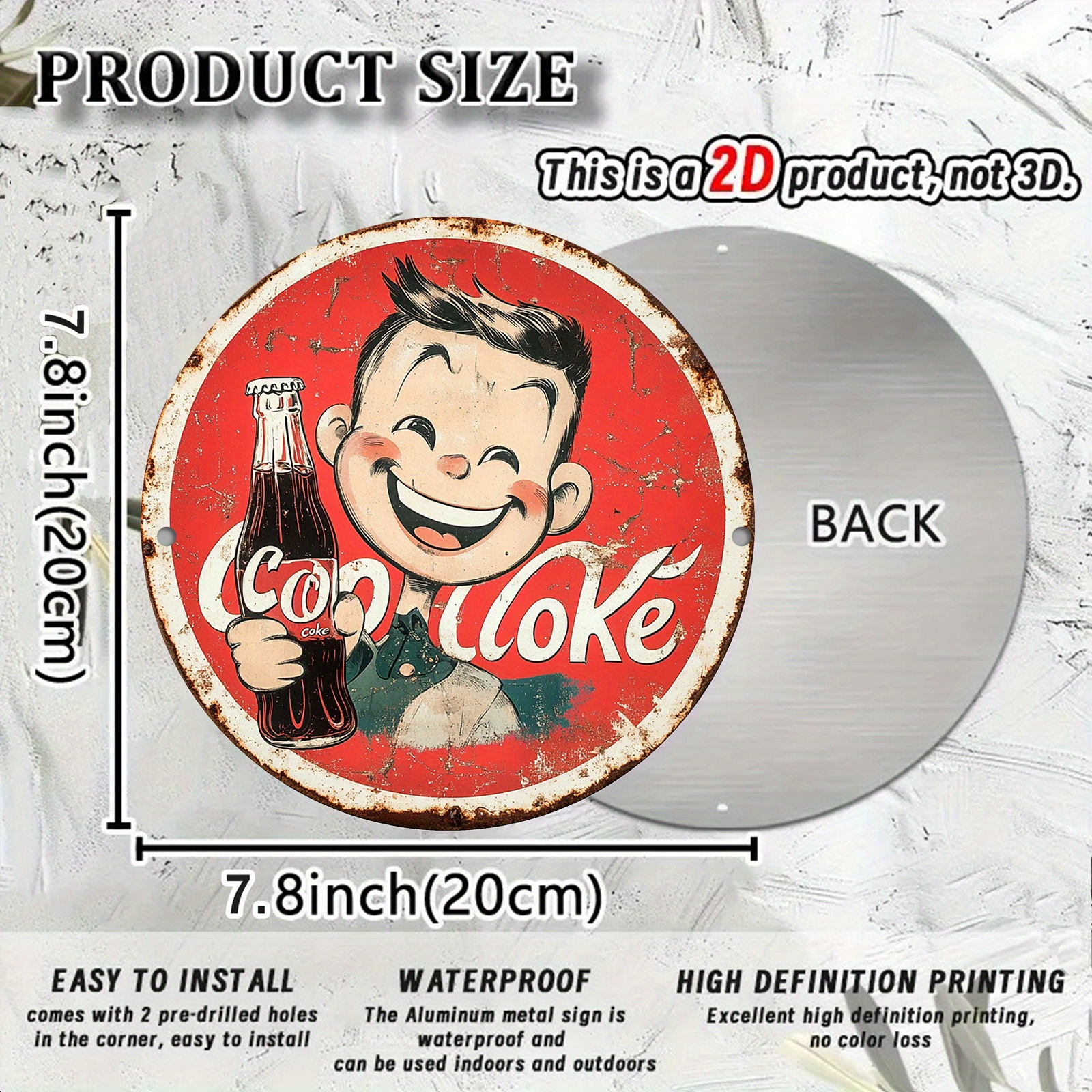 Vintage-Style Cola Advertiseme - Home Bar Cafe reseña y precio