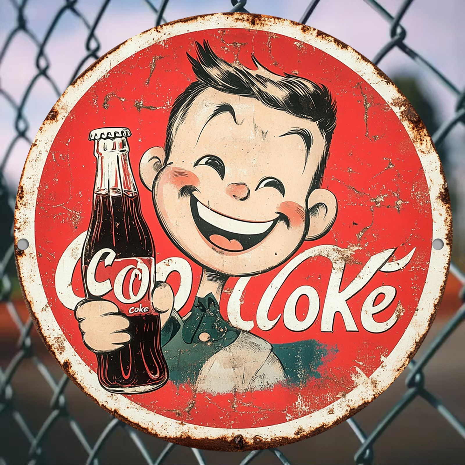 Vintage-Style Cola Advertiseme - Home Bar Cafe reseña y precio