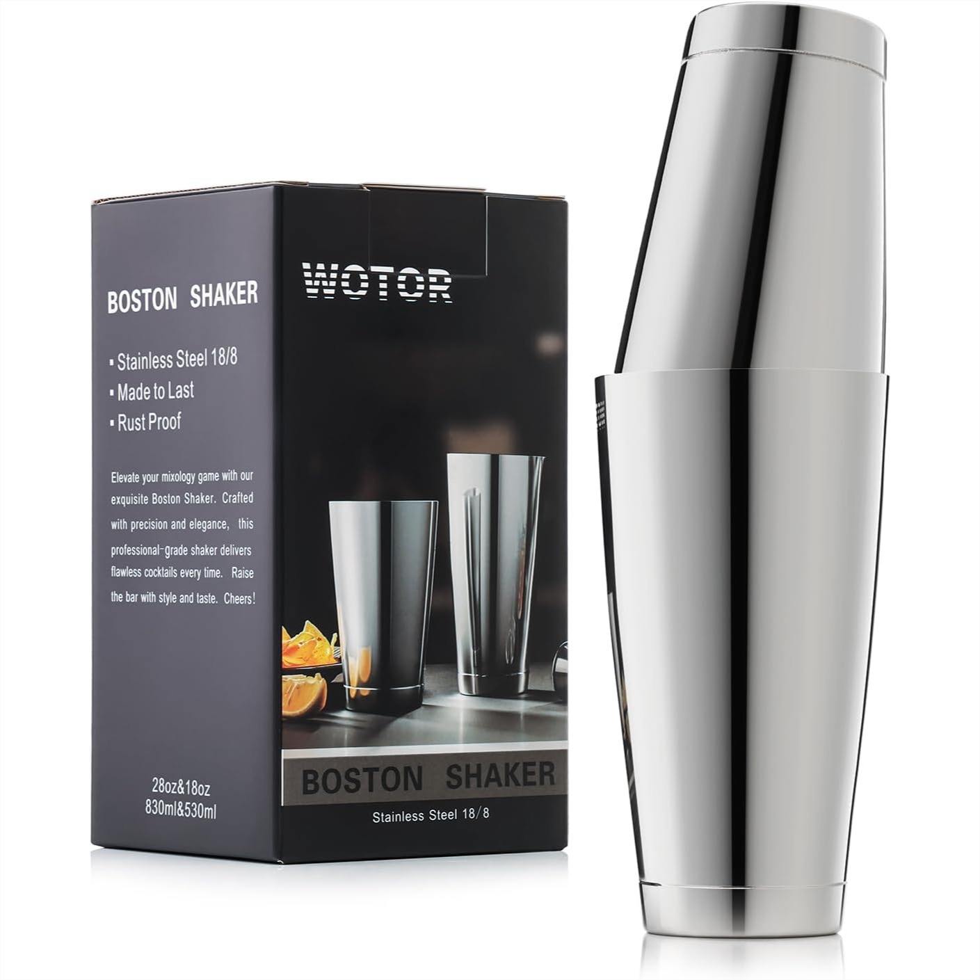 Boston Cocktail Shaker Set 18  - Boston Shaker Set reseña y precio