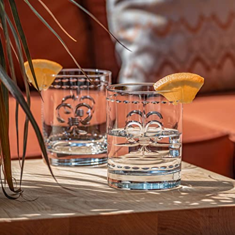 Fleur De Lis Double Old Fashio - Old Fashioned Glass reseña y precio