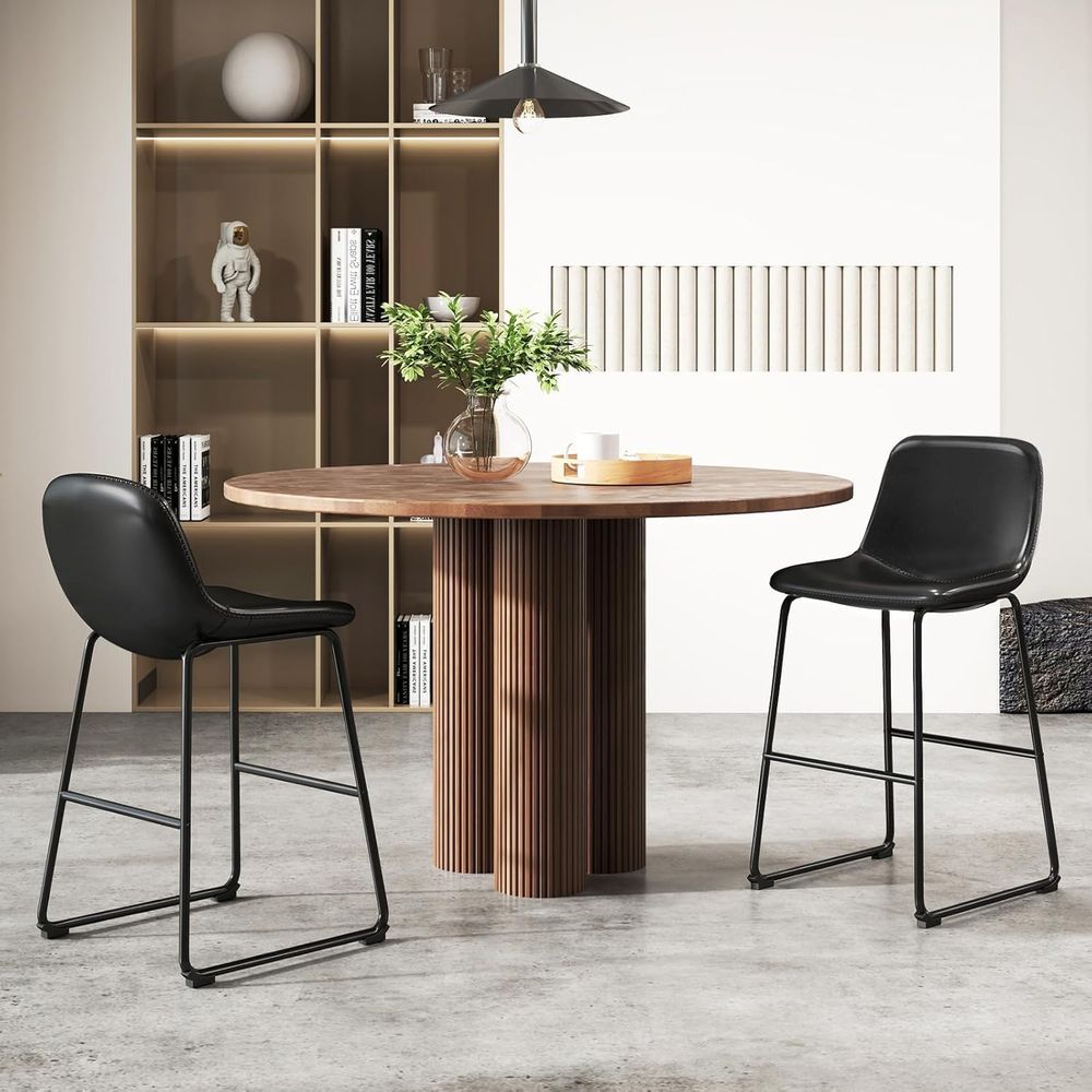 4-Piece Leather Dining Chairs  - Home Bar And Counter reseña y precio