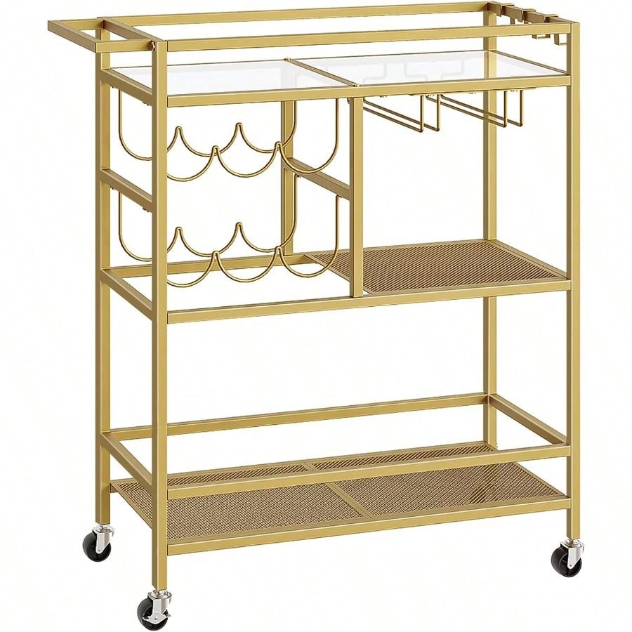 Bar Cart Home, 3-Tier Serving  - Bar Cart Gold reseña y precio