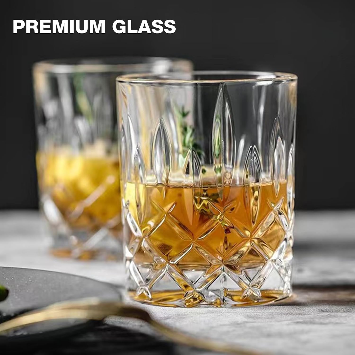8-Piece Crystal Glass Set: 4 O - Old Fashioned Glass reseña y precio