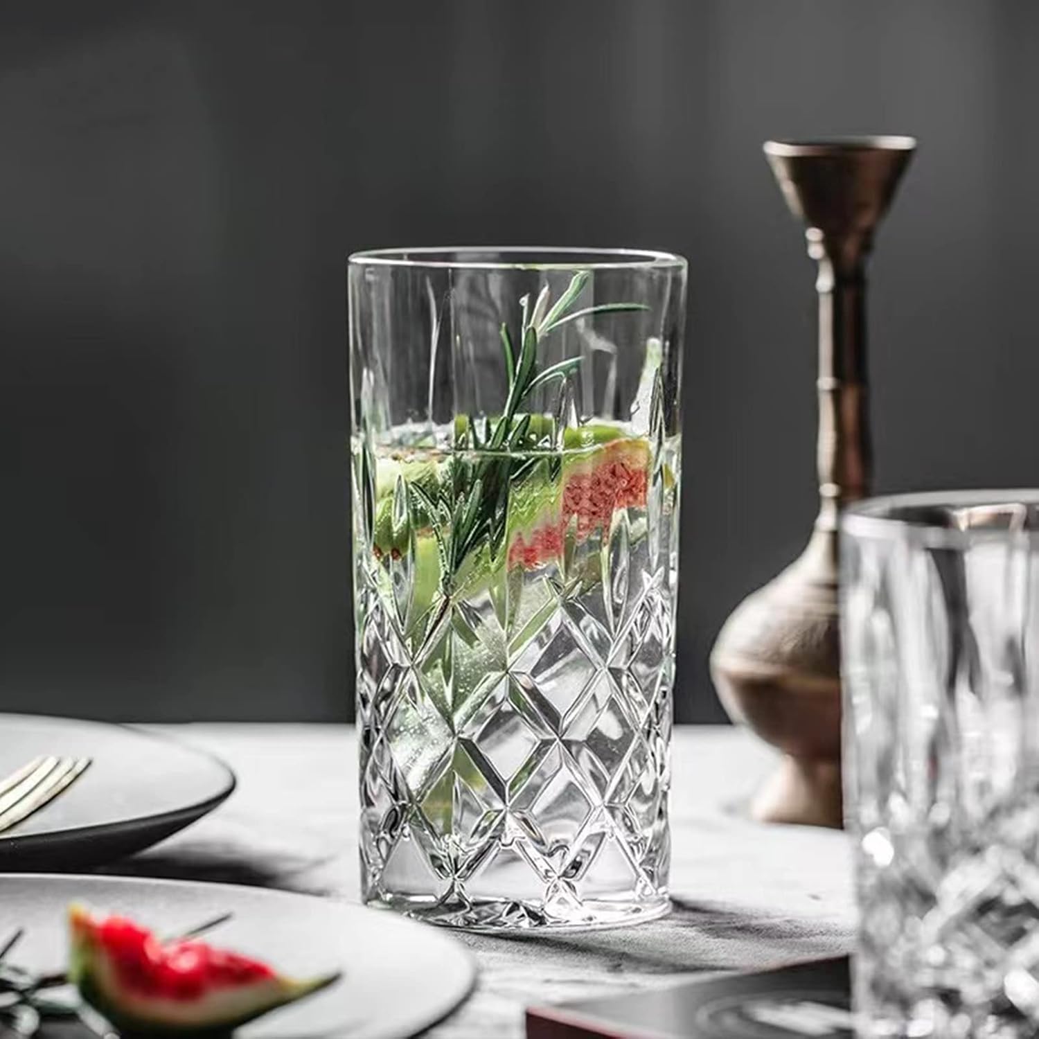8-Piece Crystal Glass Set: 4 O - Old Fashioned Glass reseña y precio