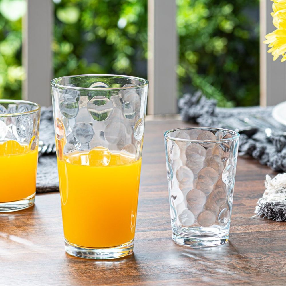 12-Piece Elegant Stackable Gla - Highball Glass Set reseña y precio