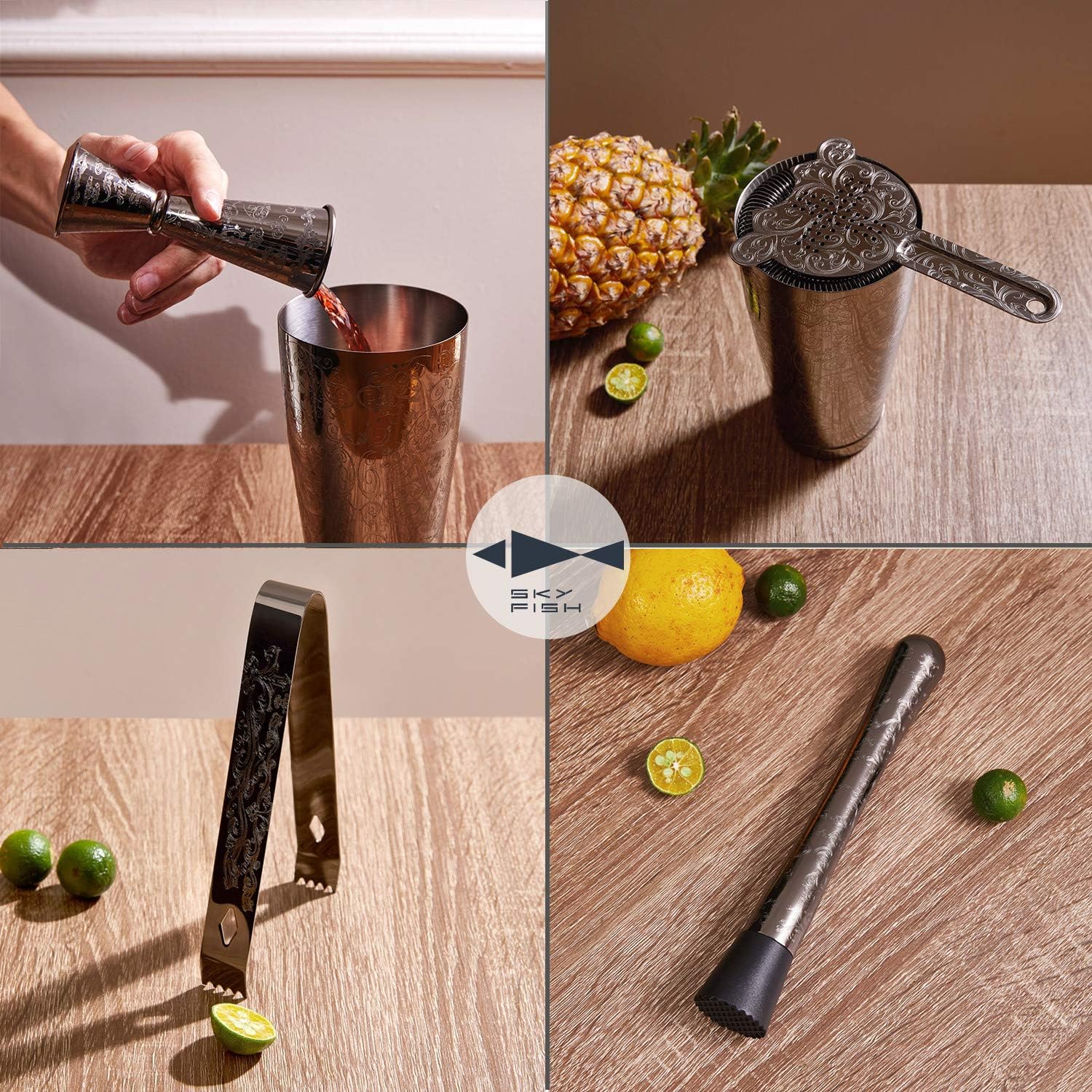 Bartender Kit Cocktail Shaker  - Boston Shaker Set reseña y precio