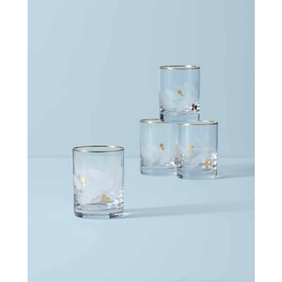 886861 Holiday Gold 4Piece Dou - Old Fashioned Glass reseña y precio