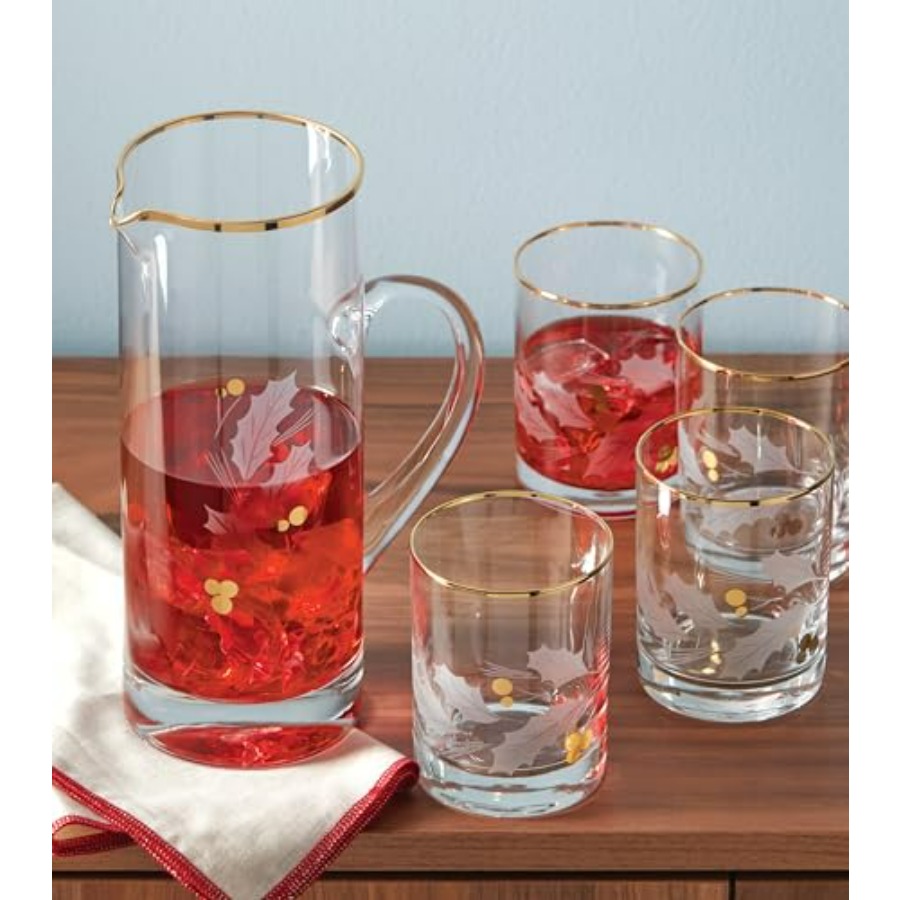 886861 Holiday Gold 4Piece Dou - Old Fashioned Glass reseña y precio