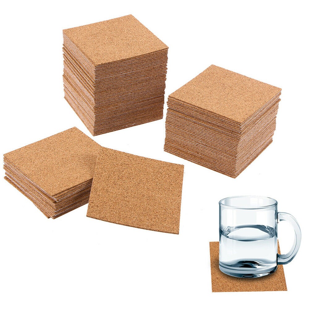 10Pcs Cork Coasters Square Cor - Home Bar Supplies reseña y precio