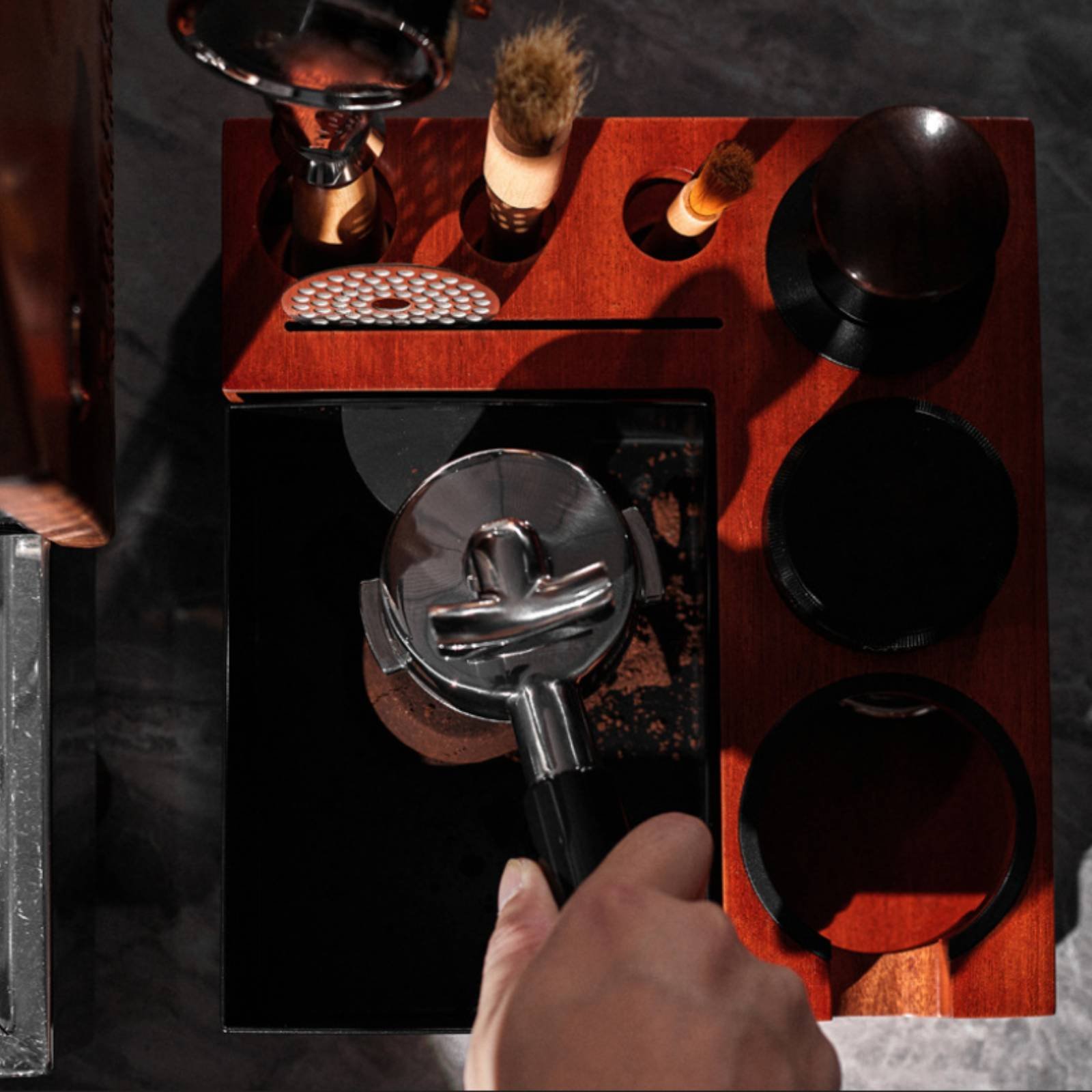 Wood Tamping Station Multi-Fun - Home Barista reseña y precio