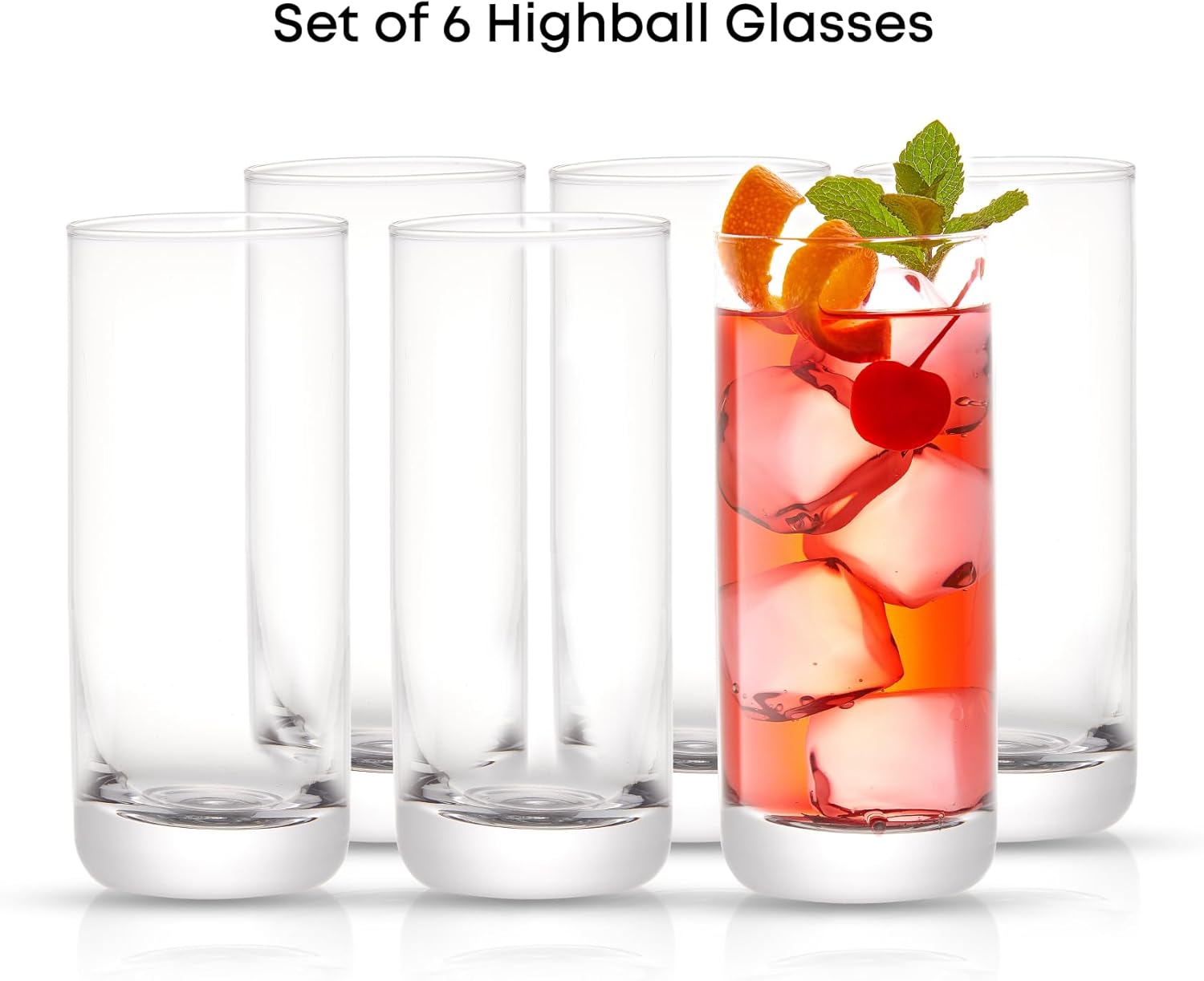 13oz Highball Glasses, 6pc Tal - Highball Glass Set reseña y precio