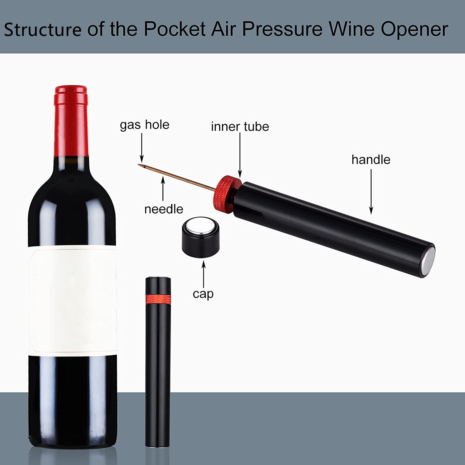 Portable Wine Bottle Opener, A - Wine Preservation Pump reseña y precio