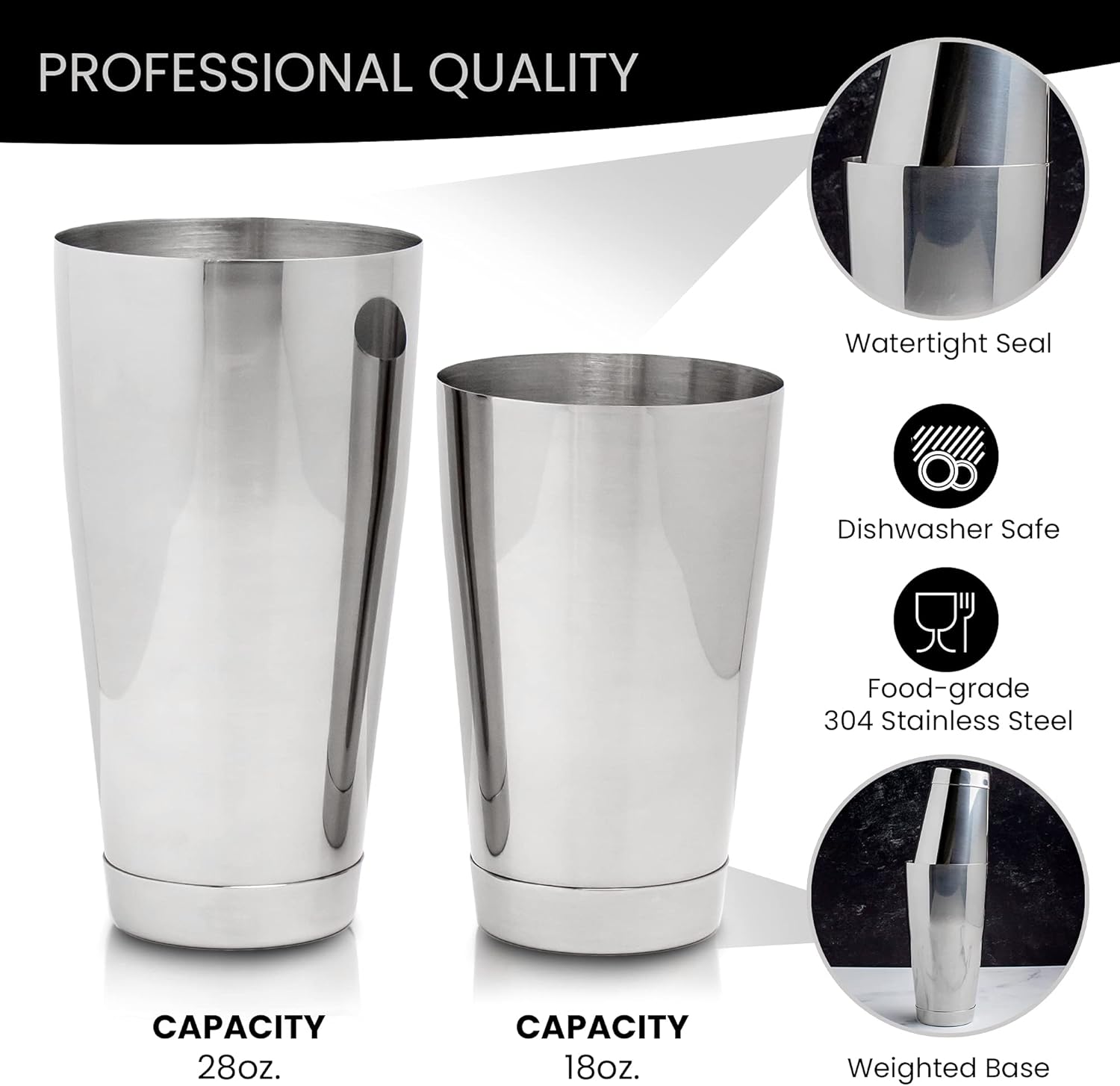 Professional Bartending Set: B - Boston Shaker Set reseña y precio
