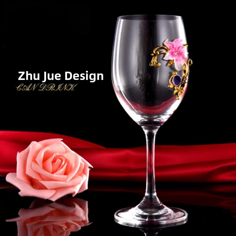 Elegant Enamel Red Wine Glasse - Highball Glass Set reseña y precio