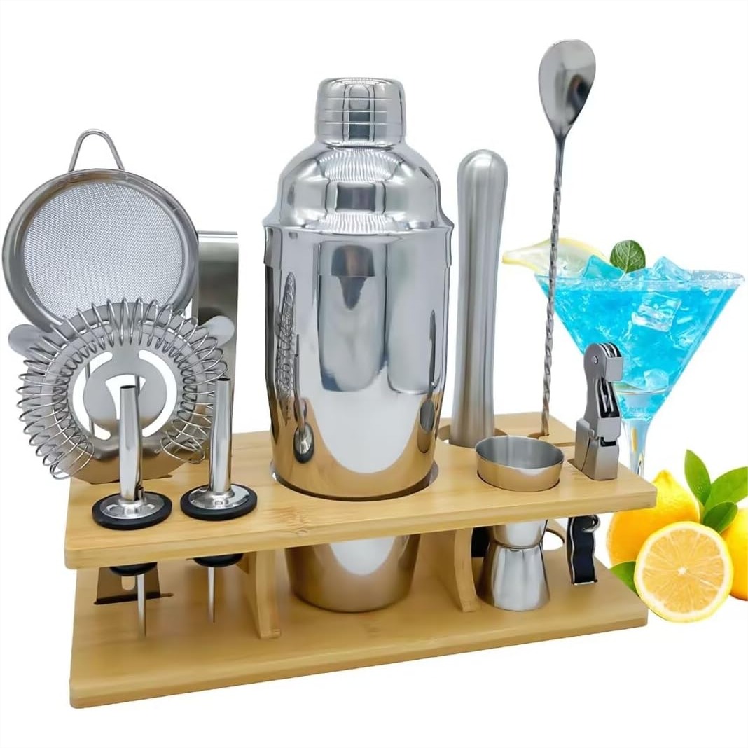 11-Piece Bartender Kit With Co - Boston Shaker Set reseña y precio