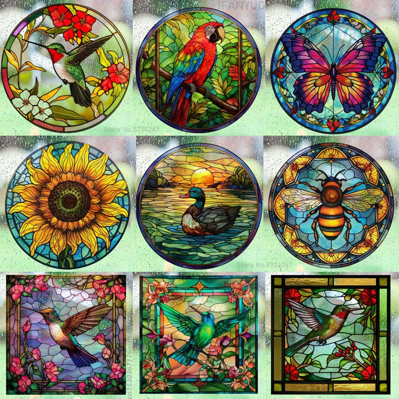 Retro Colorful Stained Humming - Old Fashioned Glass reseña y precio