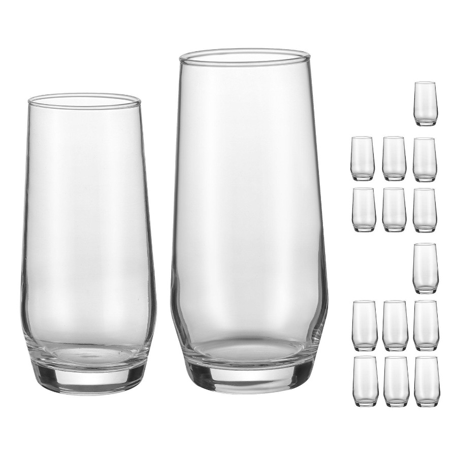 Drinking Glasses Set, 16-Piece - Highball Glass Set reseña y precio