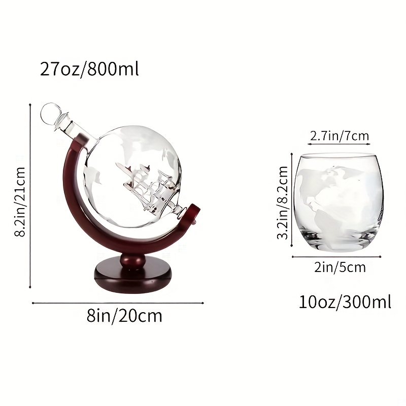 1 Sobering Up Set, 2 World Map - Decanter Globe Set reseña y precio