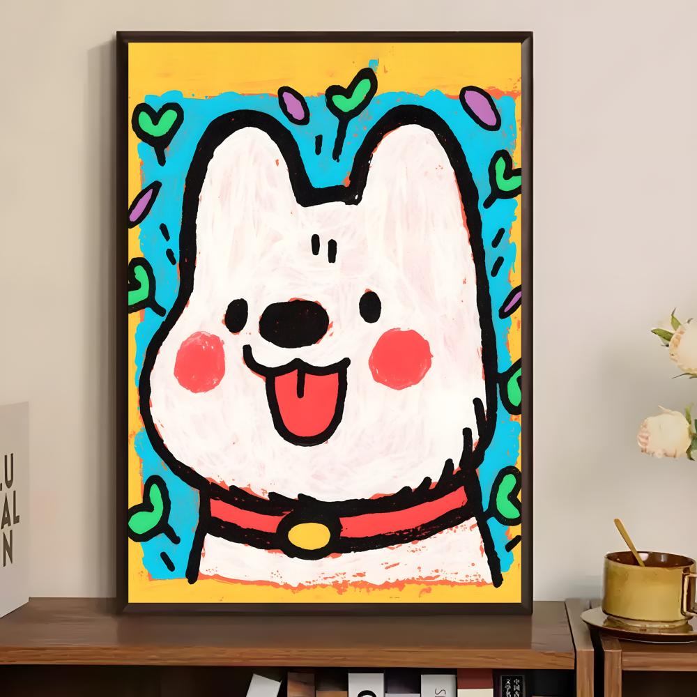 Lovely Colorful Dog Poster Pap - Home Bar And Theater reseña y precio