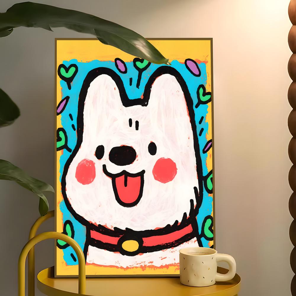 Lovely Colorful Dog Poster Pap - Home Bar And Theater reseña y precio