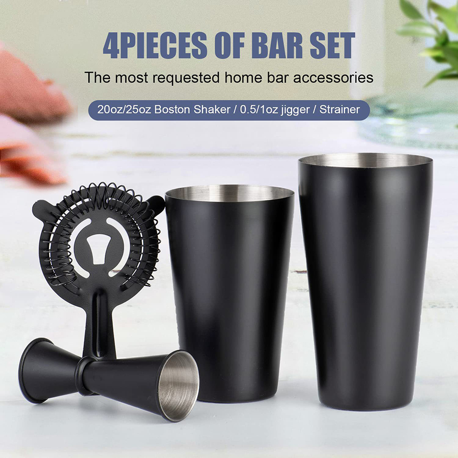 Boston Cocktail Shaker Set 4-P - Boston Shaker Set reseña y precio