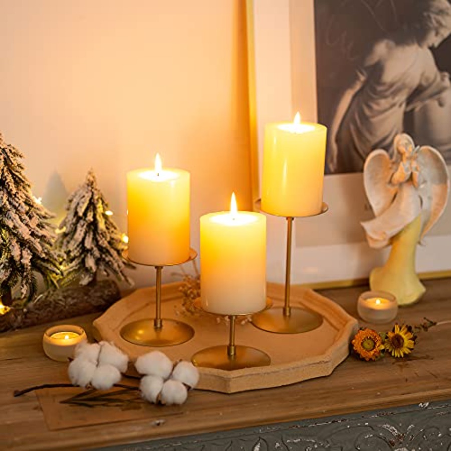 Pillar Candle Holders Candelab - Home Bar Stand reseña y precio