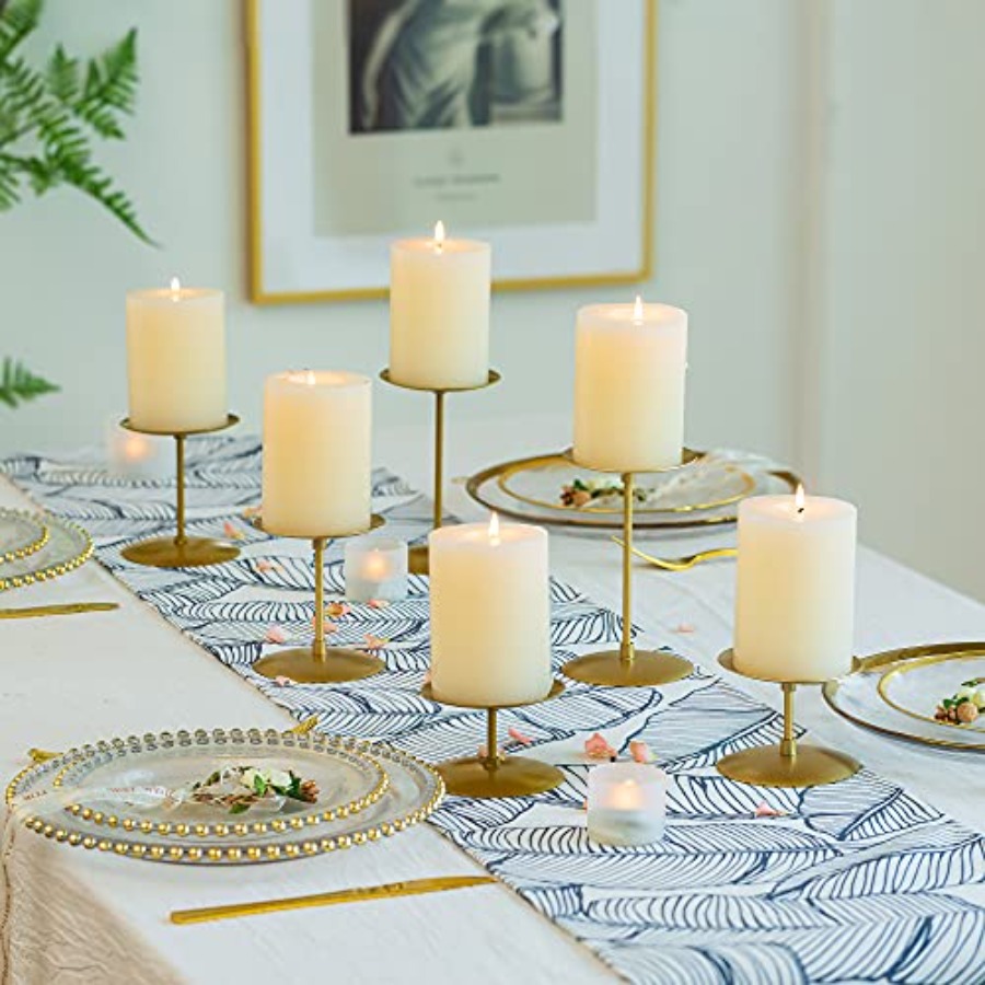Pillar Candle Holders Candelab - Home Bar Stand reseña y precio