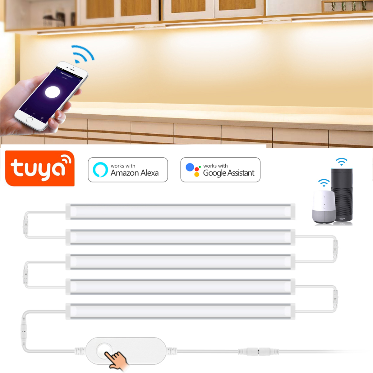 1-5 Pcs Kitchen Tuya Smart LED - Home Bar And Cabinet reseña y precio