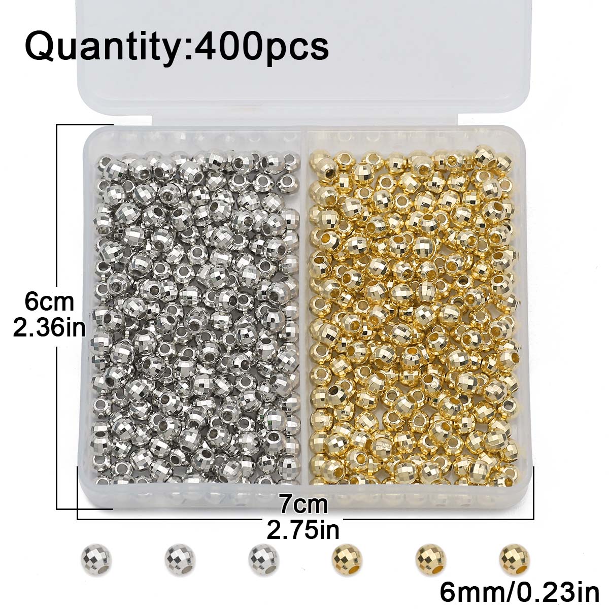 200PCS 4MM faceted round Loose - Bar Cart Gold reseña y precio