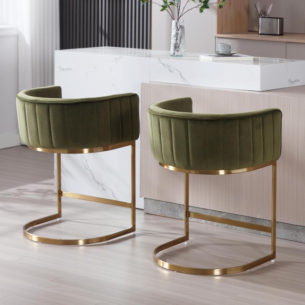 24 Velvet Upholstered Counter  - Home Bar Stools reseña y precio