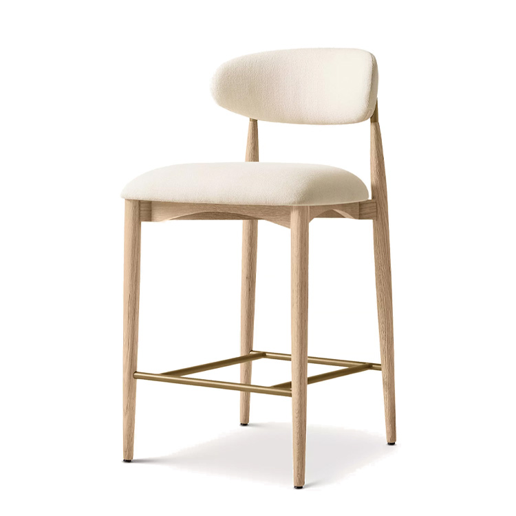 New Style Nordic Fabric Wood C - Home Bar Stools reseña y precio
