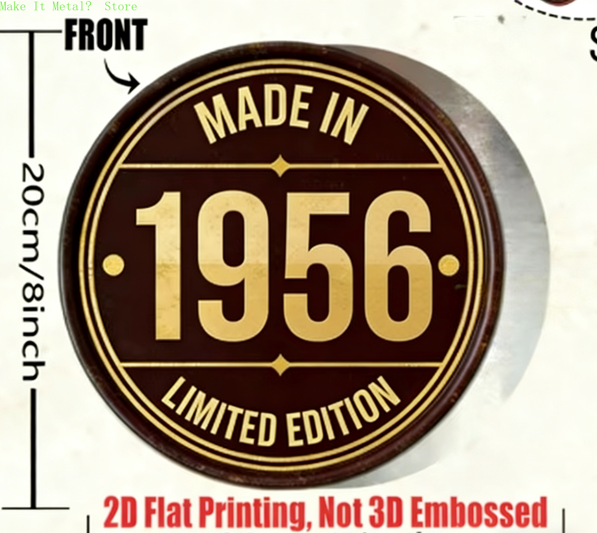 Made in 1961 20cm/8inch 2D Fla - Home Bar Cafe reseña y precio