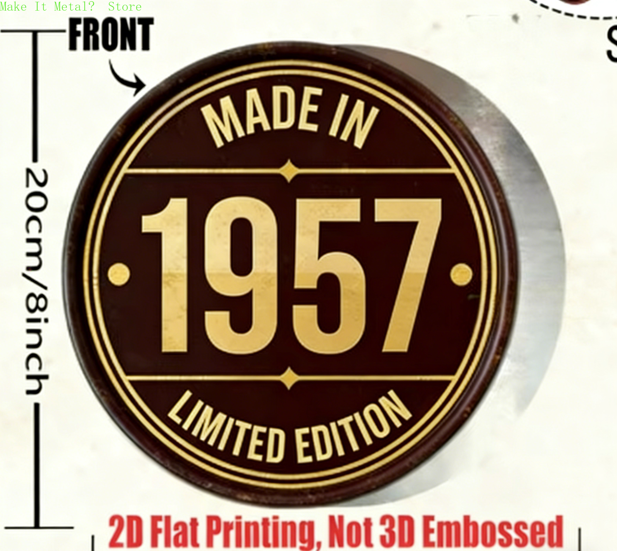 Made in 1961 20cm/8inch 2D Fla - Home Bar Cafe reseña y precio