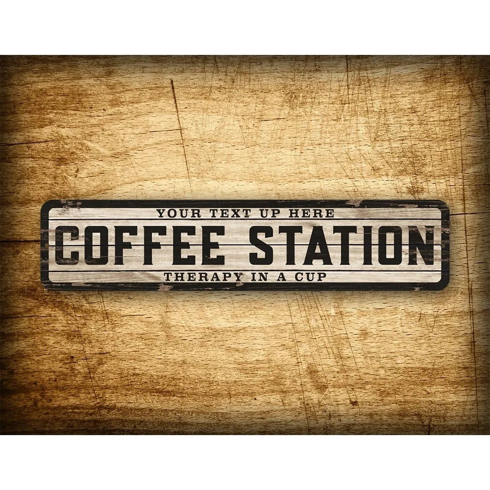 Custom Text Logo Weathered Woo - Home Bar Cafe reseña y precio