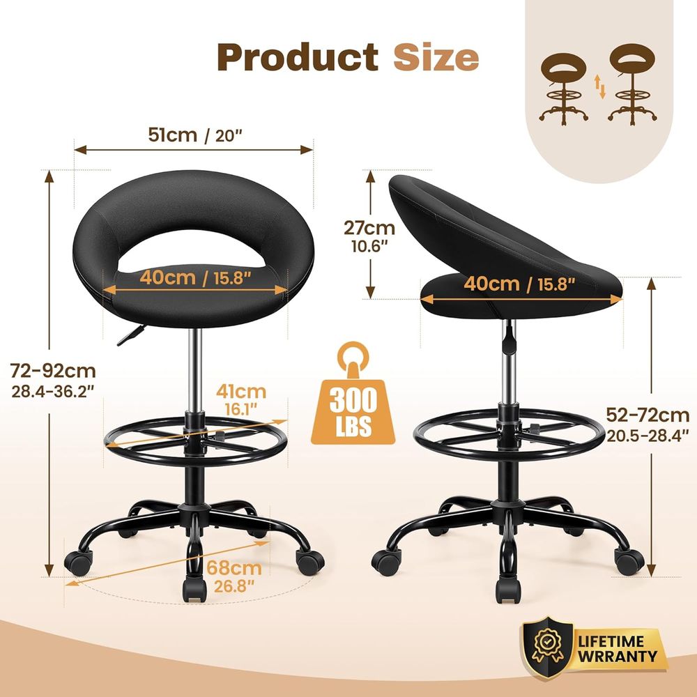 Adjustable Swivel Bar Stools w - Home Bar Stools reseña y precio