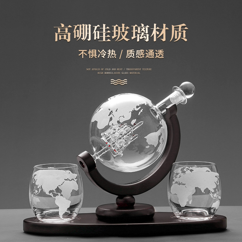2025 Newest 3PC Glass Globe De - Decanter Globe Set reseña y precio