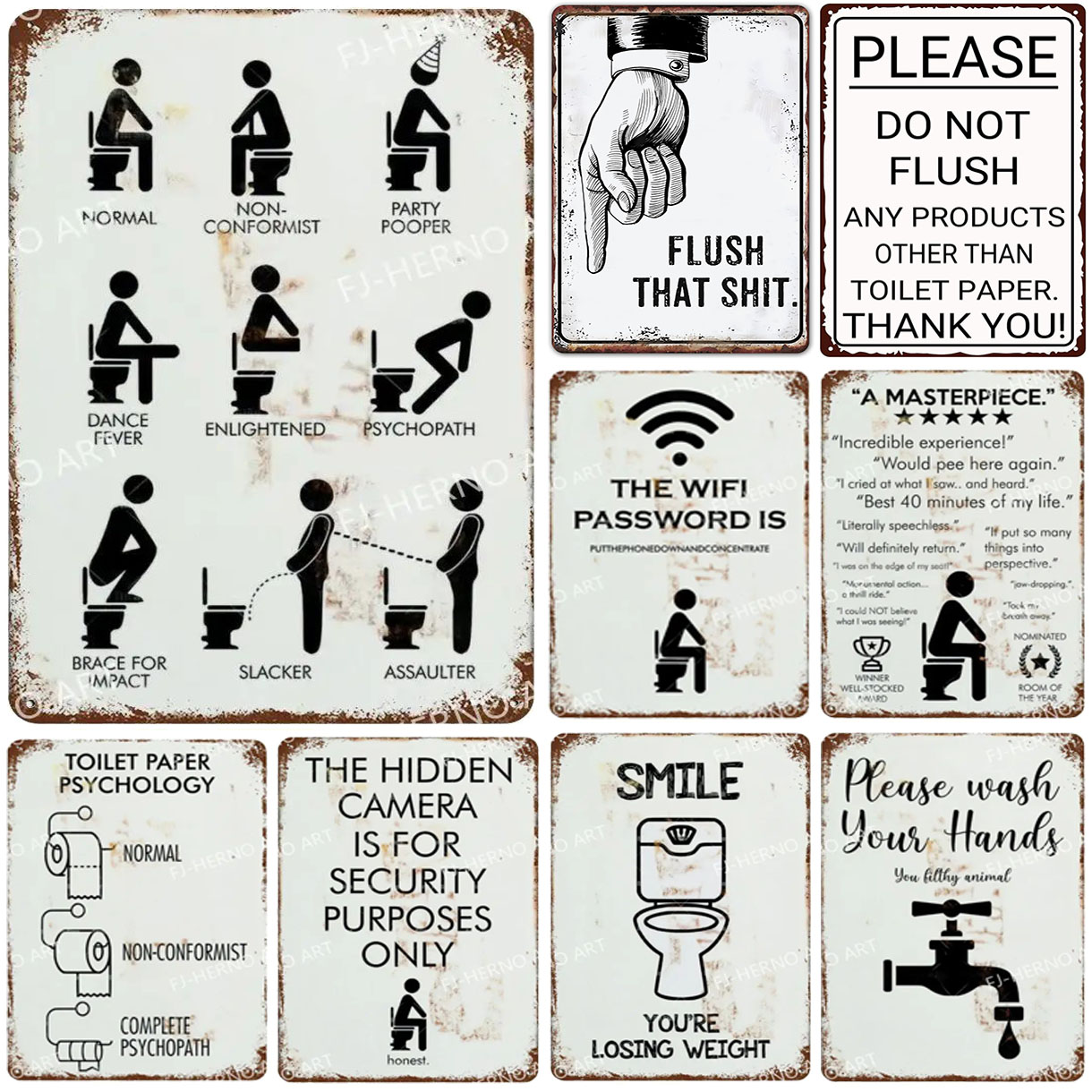 Attention Metal Tin Sign Washi - Home Bar Cafe reseña y precio