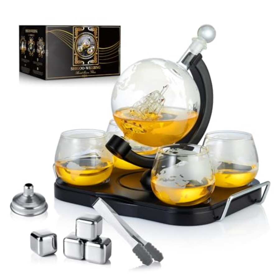 Whiskey Decanter Globe Set Gif - Decanter Globe Set reseña y precio