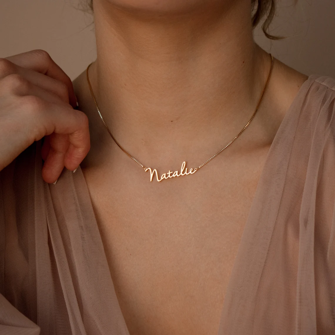 Personalised Gold Name Necklac - Bar Cart Gold reseña y precio