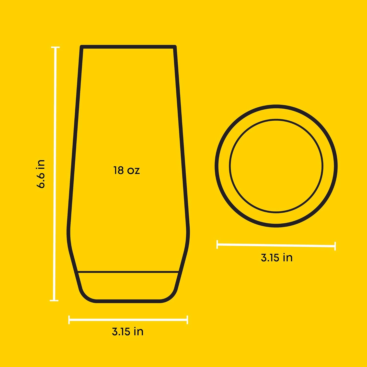 18.5 oz Highball Glasses, 4pc  - Highball Glass Set reseña y precio