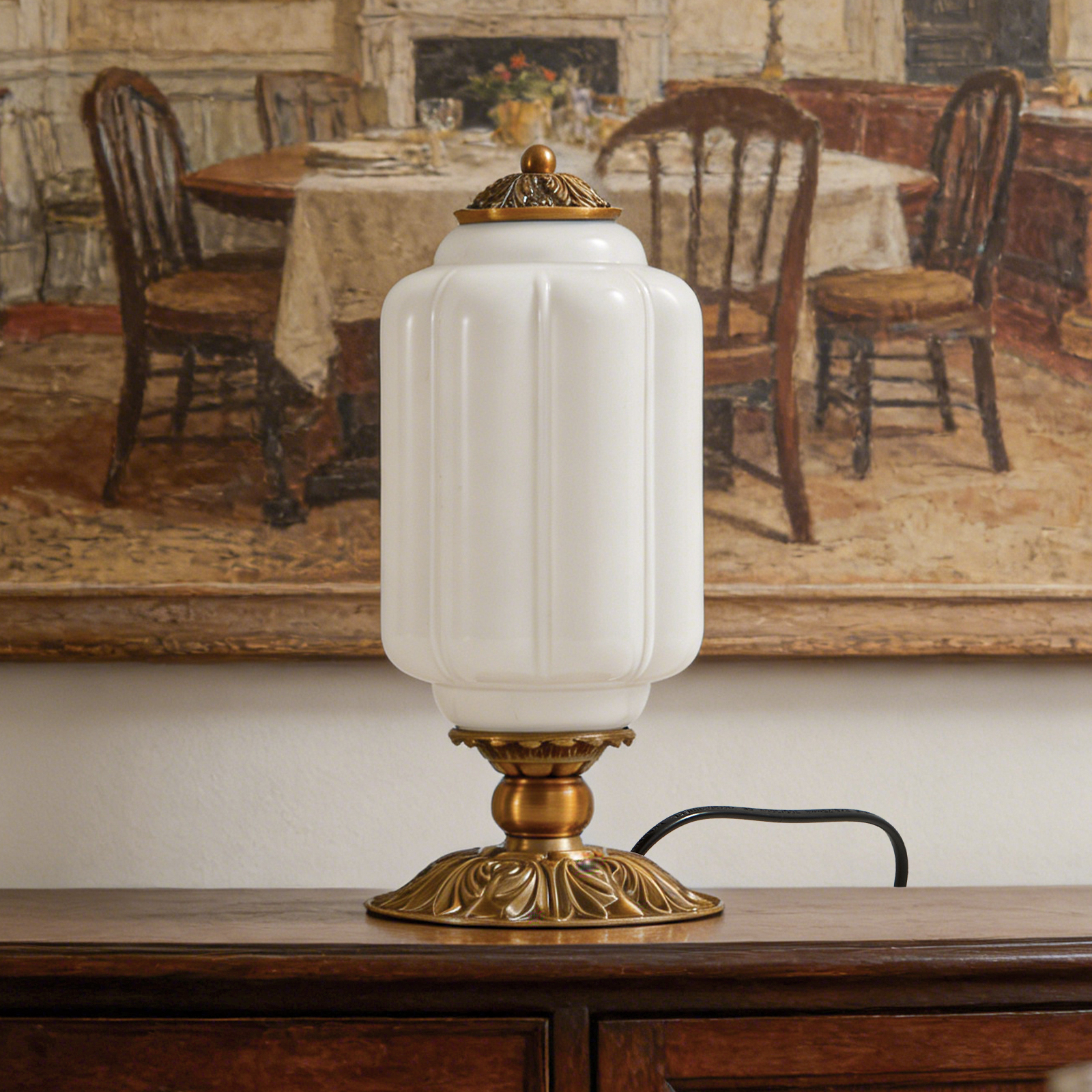 Nordic Vintage Milk Glass Tabl - Old Fashioned Glass reseña y precio