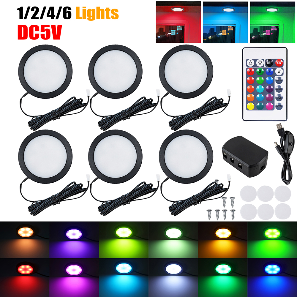 1/2/4/6 Lamp RGB LED Under Cab - Home Bar And Cabinet reseña y precio