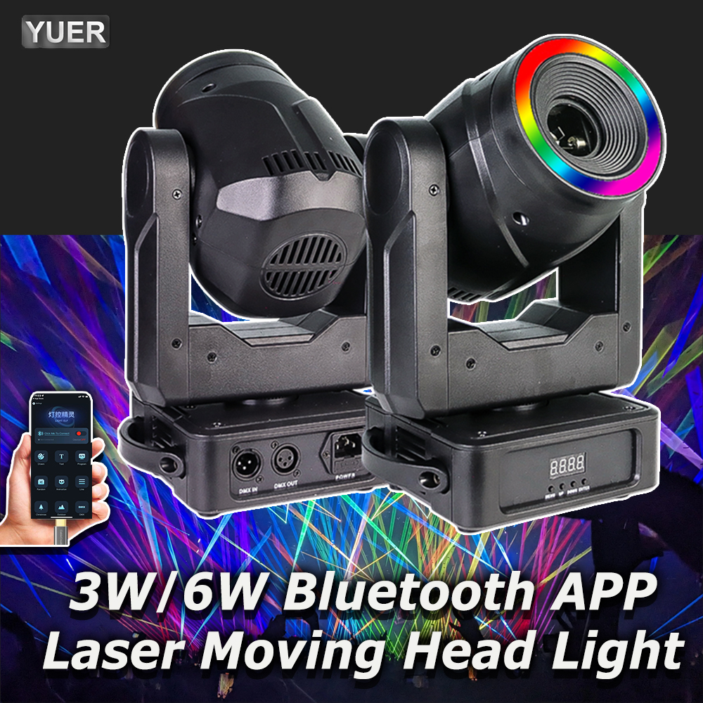 3W 6W RGB Laser Moving Head Li - Home Bar Android reseña y precio