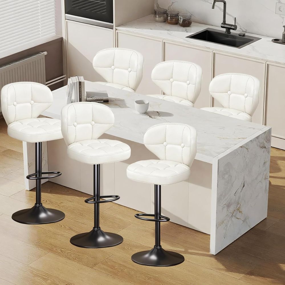 Bar Stools Set o 6, Adjustable - Home Bar Stools reseña y precio