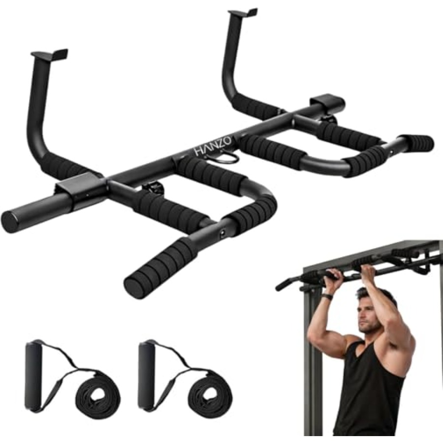 Doorway Pull Up Bar Set with S - Home Bar Setup reseña y precio
